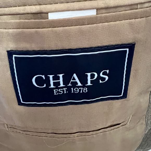 Chaps Silk‎ & Wool Blazer Sport Coat Brown Two Button Classic Fit 46 Long - Picture 5 of 7